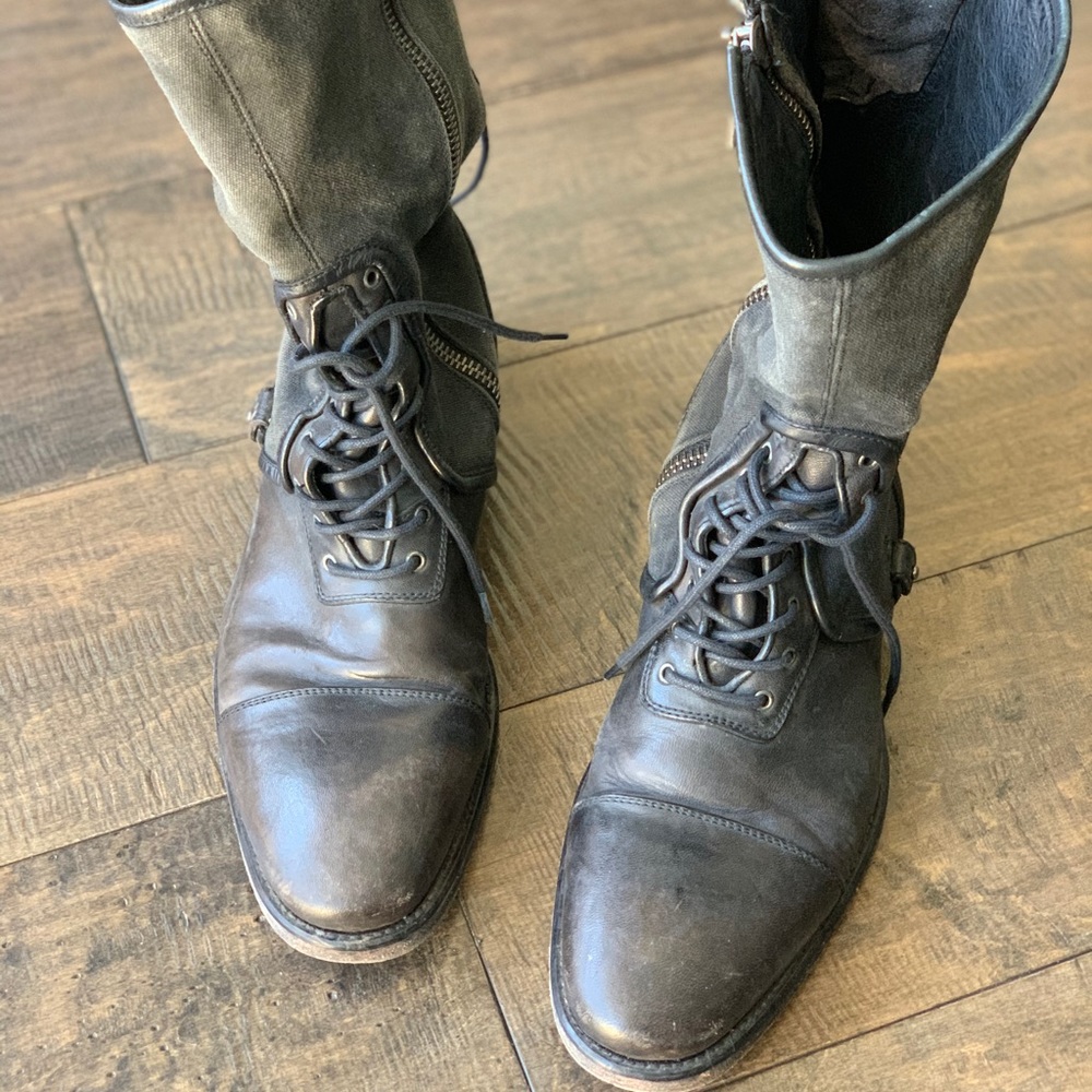 Jhon Varvatos high leather boots retail $900